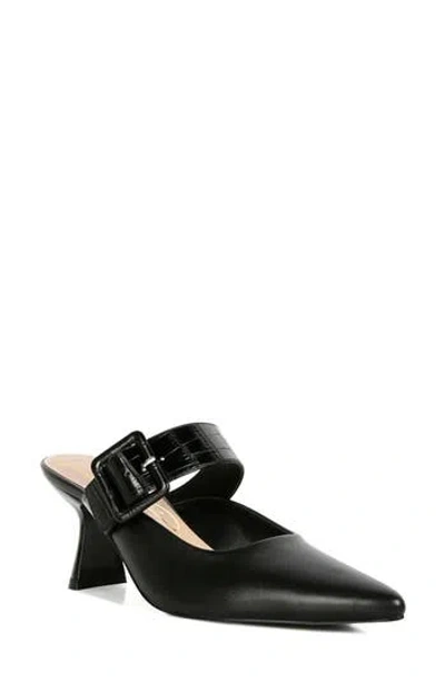 London Rag Pointed Toe Mule In Black