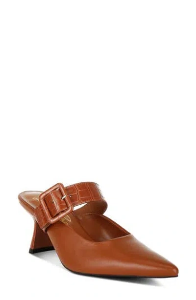 London Rag Pointed Toe Mule In Brown