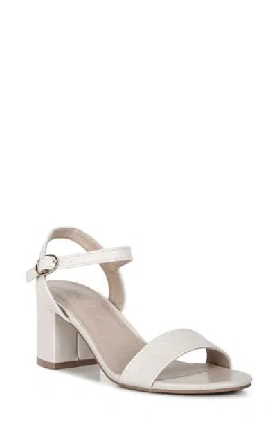 London Rag Poiret Block Heel Sandal In White