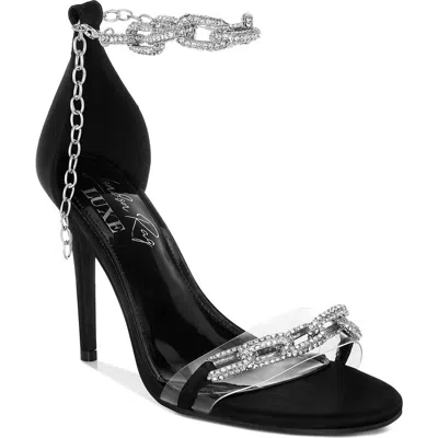 London Rag Rabenda Rhinestone Stiletto Sandal In Black