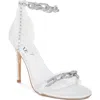 London Rag Rabenda Rhinestone Stiletto Sandal In White