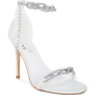 London Rag Rabenda Rhinestone Stiletto Sandal In White