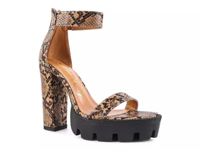 London Rag Rattle Platform Sandal In Multi