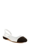 London Rag Rerita Rhinestone Embellished Slingback Flat In Silver