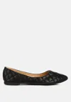 LONDON RAG RIKHANI QUILTED DETAIL BALLET FLATS