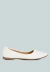London Rag Amirah Slingback Ballet Flats In White