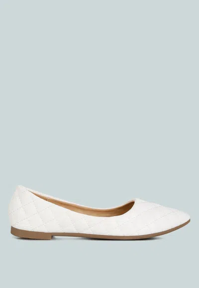 London Rag Amirah Slingback Ballet Flats In White
