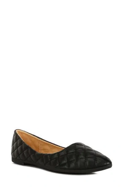 LONDON RAG LONDON RAG RIKHANI QUILTED POINTED TOE BALLET FLAT
