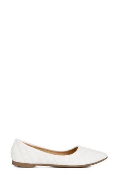 LONDON RAG LONDON RAG RIKHANI QUILTED POINTED TOE BALLET FLAT