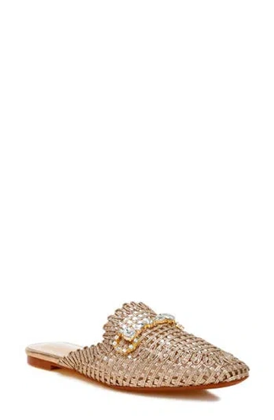 London Rag Roboma Crystal Embellished Mule In Gold