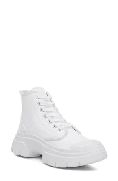 London Rag Roxane Chunky Combat Boot In White