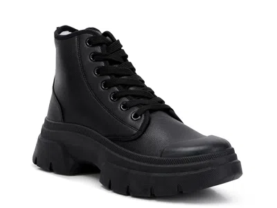London Rag Roxane Combat Boot In Black