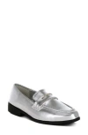 London Rag Rugle Metallic Penny Loafer In Silver
