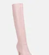 London Rag Rum Rolls Calf Croc Boots In Pink