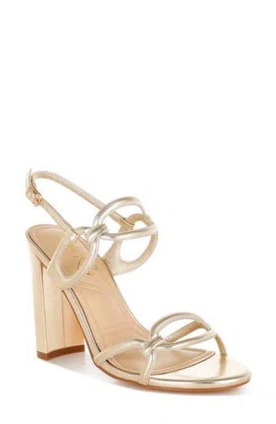 London Rag Ryzah Block Heel Sandal In Gold