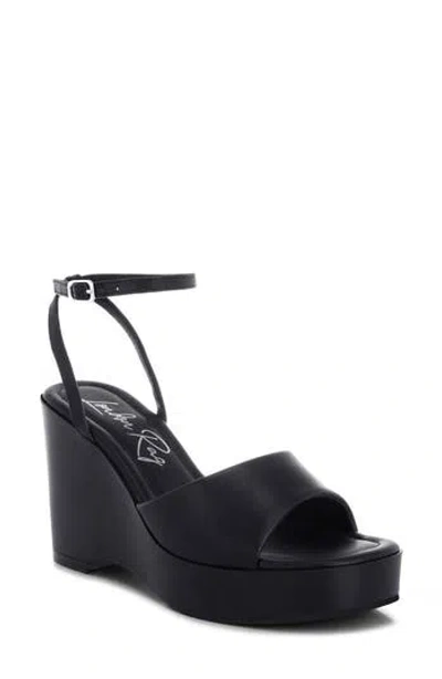 London Rag Sangria Platform Wedge Sandal In Black