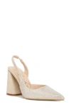 London Rag Saranna Rhinestone Embellished Suede Heel Sandals In Beige