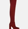 London Rag High Block Heeled Long Boot In White