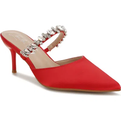 London Rag Sena Pointed Toe Mule In Red