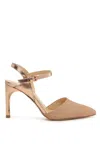 London Rag Sha Ankle Strap Slingback Stiletto Heel Sandals In Beige