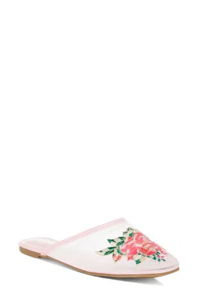 London Rag Shara Embroidered Mesh Mule In Pink