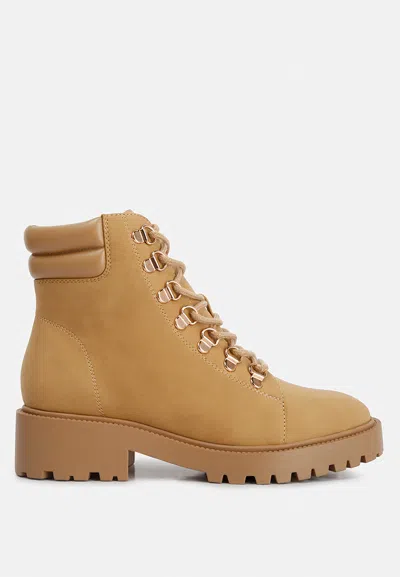 London Rag Shirly Soft Leather Lace-up Boots In Grey