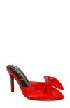 London Rag Sidonie Bow Mule Pump In Red