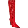 London Rag Sitrah Sequin Boot In Red
