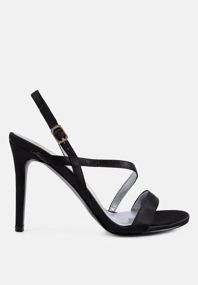 London Rag Skyfall Ankle Strap High Heels Sandals In Black