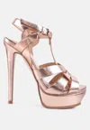 London Rag Social Fly Ultra High Heel Sandals