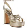 London Rag Socialiate Platform Sandal In Gold