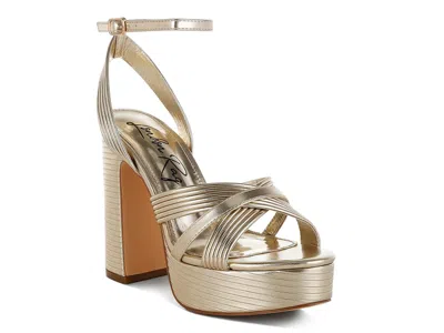 London Rag Socialite Platform Sandal In Gold