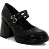 London Rag Sonata Double Mary Jane Strap Pump In Black