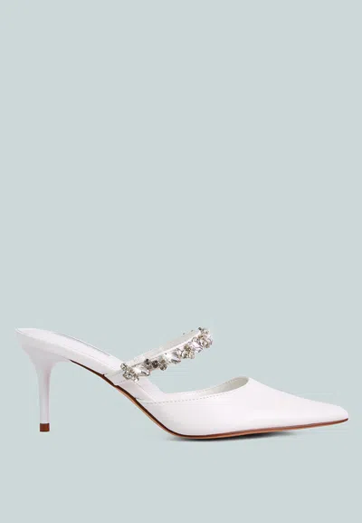 London Rag Star Secret Mule In White
