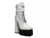 London Rag Stomper Combat Boot In Red