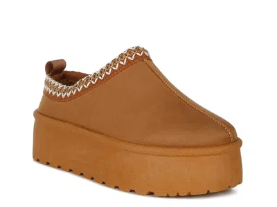 London Rag Struter Platform Slipper In Brown