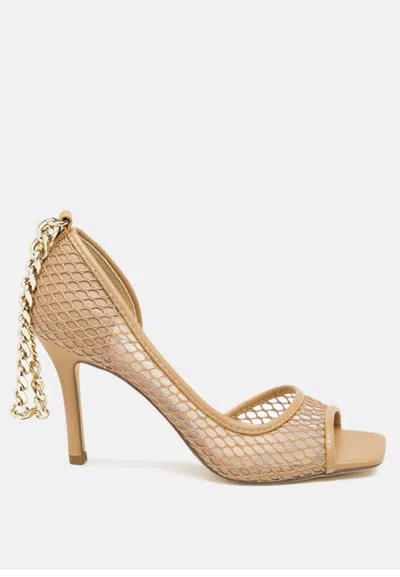 London Rag Sugar Stick Jewel Mesh Stiletto Sandals
