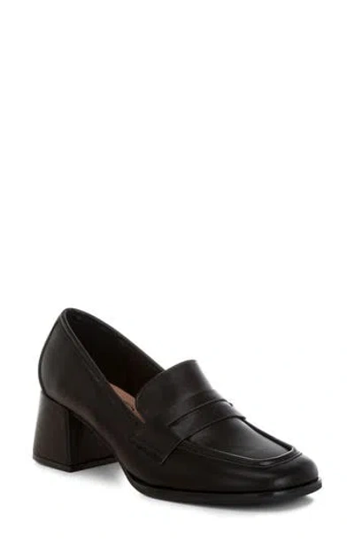 London Rag Sutapa Penny Strap Flared Block Heel Loafer In Multi