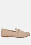 London Rag Tassilo Timeless Faux Leather Horsebit Loafers In Beige