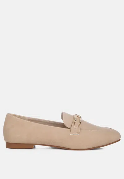 London Rag Tassilo Timeless Faux Leather Horsebit Loafers In Beige