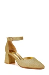 London Rag Taznia Ankle Strap Pump In Gold
