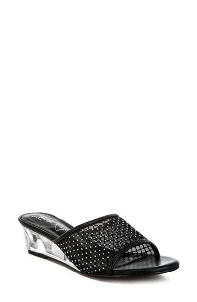 London Rag Tempra Wedge Sandal In Black