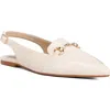 London Rag Trempe Croc Slingback Flat Sandals In Taupe