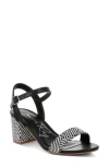 London Rag Tulata Woven Sandal In Black/white