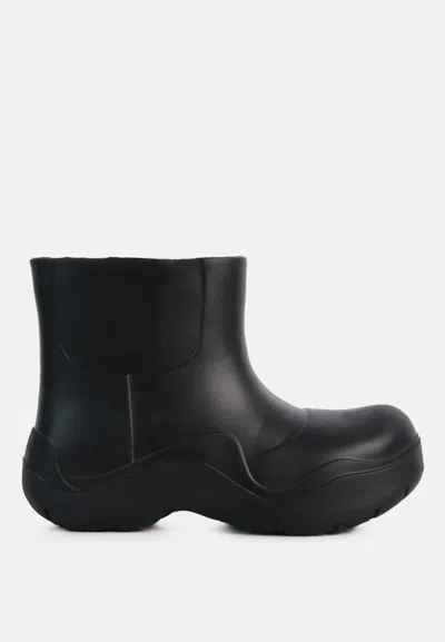 London Rag Two Tango Gummy Rain Boots In Black