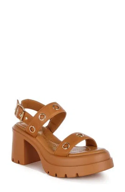 London Rag Urla Platform Sandal In Tan