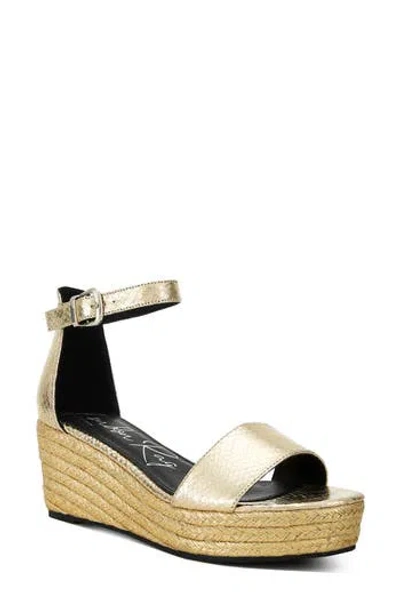 London Rag Utah Platform Wedge Espadrille Sandal In Gold