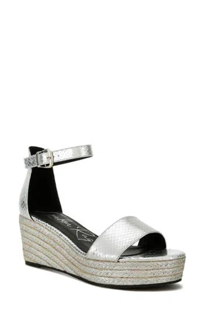 London Rag Utah Platform Wedge Espadrille Sandal In Silver