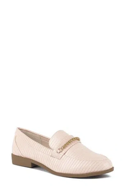 London Rag Vouse Croc Embossed Bit Loafer In Neutral