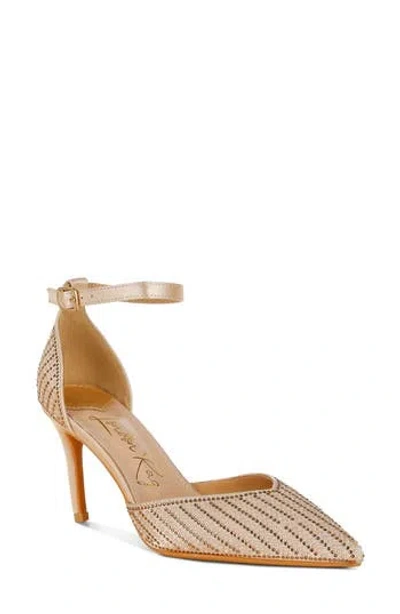 London Rag Wanda Ankle Strap Pump In Gold